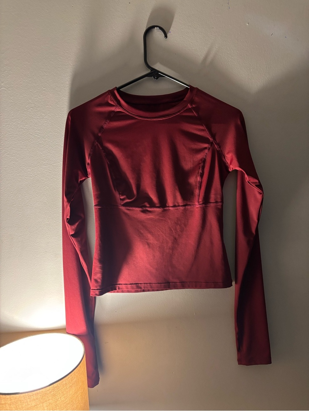 Women's Long-Sleeve Performance Top - Wine Red